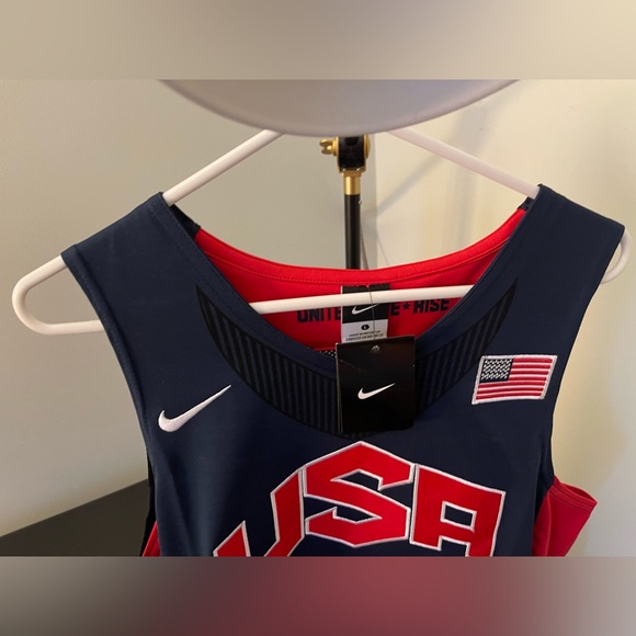 Nike USA Men's Jersey - Navy and Red - Picture 5 of 6